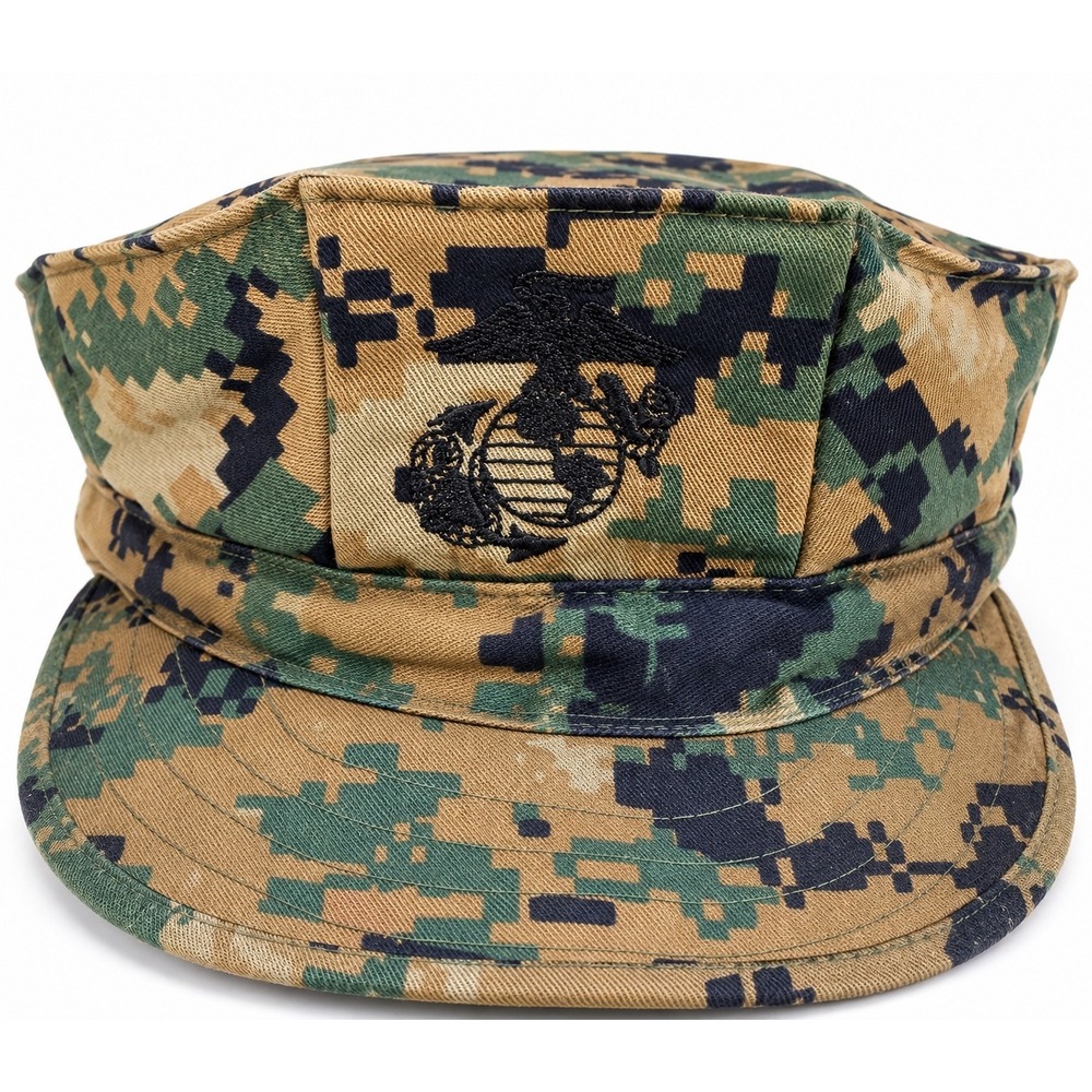 Sekri Industries USMC Garrison Cover Mens Small Woodland MARPAT Camo Excellent